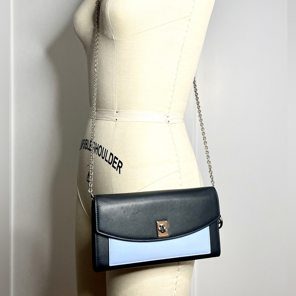 CHRISTIAN DIOR LEATHER TURNLOCK WALLET CROSSBODY